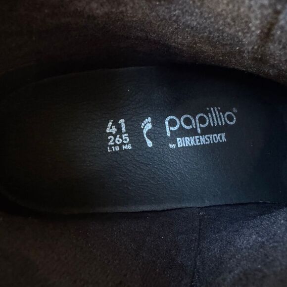 Birkenstock Papillio Ebba Wedge Boots Women’s 10US or 41EU Black Suede Leather - Picture 9 of 13
